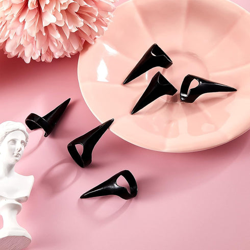 Hicarer 10 Pieces Stitch Tool for Braids Aid Finger Ring Hair Parting Tool Ring Retro Metal Claws Rings for Hair Braiding Supplies Cosplay Nail Ar...