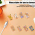 Cute Floral Cable Protector for iPhone Charger Red Rose Wild Flower Bouquet Butterfly Cherry Blossoms Pattern 4 pcs Set Charging Cord Phone Saver....
