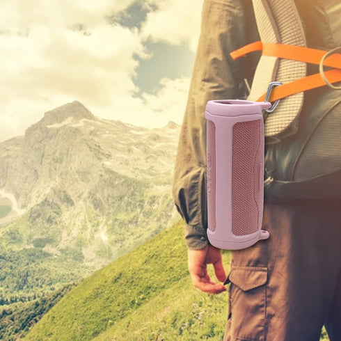 LTGEM Silicone Protective Case for JBL Flip 6 Portable Bluetooth Speaker with Extra Carabiner and Strap- Pink (Case Only)...