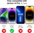 3 Pack for iPhone 14 Pro Screen Protector, 6.1'' 9H Hardness Tempered Glass Screen Protector 14 Pro with Auto Alignment kit [Military Shatterproof...
