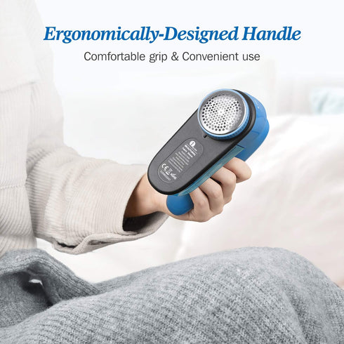 BEAUTURAL Fabric Shaver and Lint Remover, Sweater Defuzzer with 2-Speeds, 2 Replaceable Stainless Steel Blades, Battery Operated, Remove Clothes F...