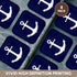 3dRose cst_165798_2 Navy Blue and White Nautical Anchor Design-Soft Coasters, Set of 8...