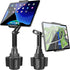 for iPad Car Mount Cup Holder Tablet Holder Adjustable Height Long Arm for 5-11" Samsung Tablets iPad Pro Air Mini iPhone Cell Phone, Black...