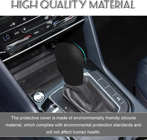 2 PCS Car Shift Cover, Silicone Auto Knob Shift Handle Cover, Comfortable Feeling, Suitable for Most Models (Black)...