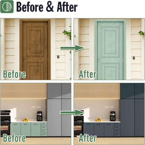 Matte Finish Furniture Paint - 5 Oz Wood Paint for Cabinets, Doors, Tables, and Dressers Refinishing - Water-Based, Non-Toxic & Odorless, Easy to ...