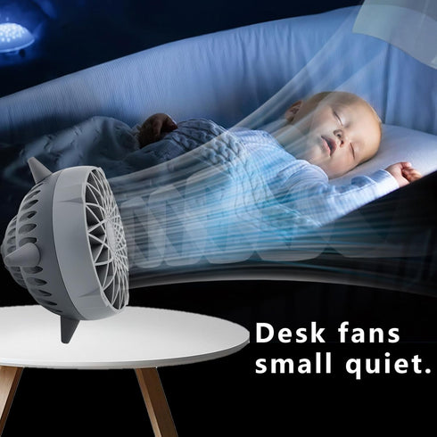 Yinuoday Table Air Circulator Fan Cooling Fans with Smart Sensor Rechargeable Desk Personal Fan with 5 Wind Modes No Button Design for Home Bedroo...