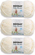 Bernat Baby Blanket Vanilla Yarn - 3 Pack of 100g/3.5oz - Polyester - 6 Super Bulky - 72 Yards - Knitting, Crocheting, Crafts & Amigurumi, Chunky ...