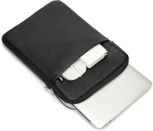 Kinmac 360° Protective Vertical Style Waterproof Laptop Sleeve Case Cover (Black PU, 15.6 inch-16 inch)......