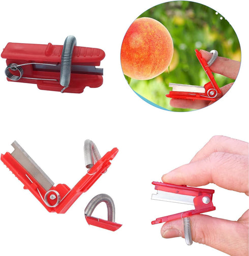 3 Pack Multifunctional Gardening Thump Knife Garden Cutter Finger Fruit Picker Hand Pruner for Vegetable Trimming Separator Harvesting Picking Far...