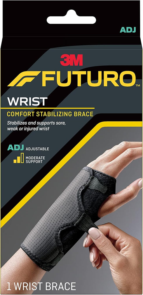 FUTURO Comfort Stabilizing Wrist Brace, Helps Support Sprains, Strains, and Symptoms of Carpal Tunnel Syndrome, One Size...