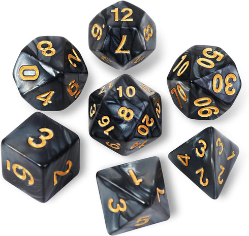 DND Polyhedral Dice Set with a Black Dice Bag for D&D RPG MTG Role Playing Table Games RPG Polyhedral Dice for Dungeon and Dragons Playing Games 7...