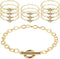 Prasacco 12 Pcs Bracelet Chains for Jewelry Making, Chain Bracelet for Women, Link Chain Bracelets with OT Toggle Clasp, Charm Bracelets for Jewel...