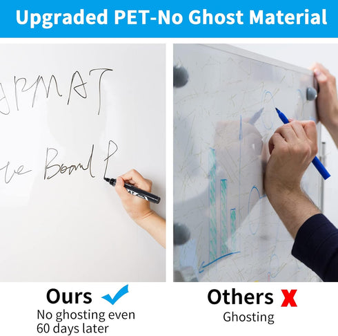 Whiteboard Sticker, 17.3" x 78" Dry Erase Contact Paper, Peel and Stick White Board Wallpaper, Stain-Proof & Super Sticky, No Ghost After 60 Days,...
