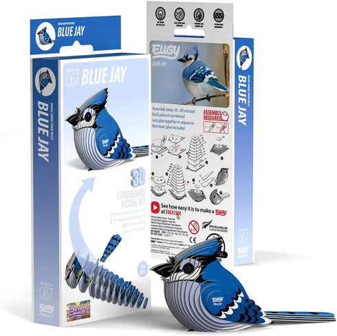 Eugy Blue Jay 3D Puzzle, 26 Piece Eco-Friendly Educational Toy Puzzles for Boys, Girls & Kids Ages 6+...
