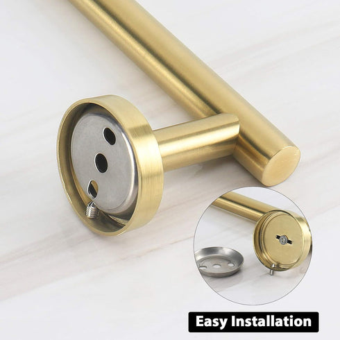 NearMoon Bathroom Towel Bar, Bath Accessories Thicken Stainless Steel Shower Towel Rack for Bathroom, Towel Holder Wall Mounted (1 Pack, Brushed G...