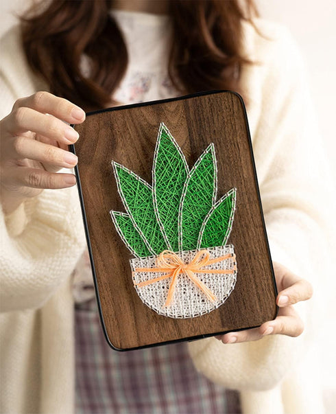BAZIMA DIY String Art Kit for Beginner,DIY Aloe Potted Craft Kit,Unique Gift,Craft Kit for Holidays...