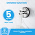 JOMOLA Suction Cup Hooks Suction Shower Hook Bathroom Towel Hanger for Shower Storage Kitchen Utensil Stainless Steel, Brushed Finish, 2PCS...