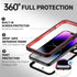 BEASTEK iPhone 14 Pro Max Waterproof Case, FSN Series - Underwater Shockproof Dustproof, Built-in Screen Protector, Clear Back Cover, 6.7'' - Red...