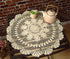 Damanni Beige Cotton Handmade Crochet Lace Tablecloth Doilies Table Overlay,Round,23 Inch,2PC...