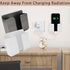 2 Pcs Wall Mount Phone Holder with 3M Adhesive Phone Stand with Data Cable Receiving Hole, Phone Charger Stand Remote Control Storage Box for Bedr...