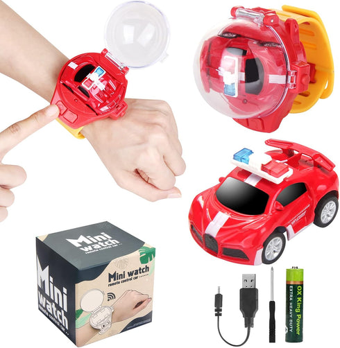 2023 Remote Control Car Watch Toys with LED Light,2.4 GHz Mini Racing Cars Wrist Toy for Kids adults,RC Small Car Interactive Outdoor Game Christm...