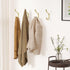 Gold Coat Hooks Wall Mount - Wall Hooks for Hanging, Heavy Duty Hooks, Mudroom Hooks, Metal Hooks for Hanging Clothes, Towels, Hats, Keys, Coats,4...