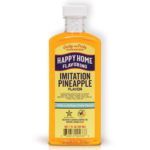 Happy Home Imitation Pineapple Flavoring, Certified Kosher, 7 oz....