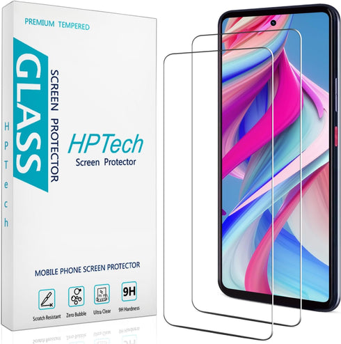 HPTech (2 Pack) Designed for T-Mobile REVVL 7 Pro 5G Tempered Glass Screen Protector, Anti Scratch, Bubble Free...