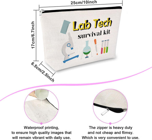 Lab Tech Gift Makeup Bag Medical Lab Scientist Gift Laboratory Technician Cosmetic Bag Lab Week Gifts Lab Employee Appreciation Gifts Lab Assistan...