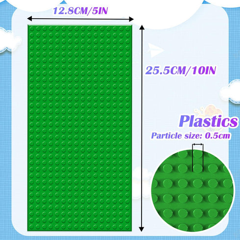 10x5 inch Classic Baseplates, Building Bricks Plates Compatible for Major Brands, Ideal for Kids 6+ & STEM Activities, Inspiring Creativity & Lear...