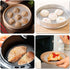 8Pcs 11 inch Non-stick Silicone Steamer Liners Round Silicone Steamer Mesh Pastry Dim Sum Mesh Reusable Round Dumplings Bamboo Steamer Liner Pad f...