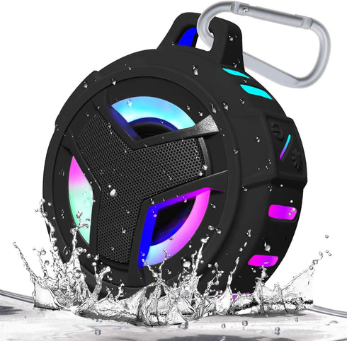 EBODA Bluetooth Shower Speaker, Portable Bluetooth Speakers, IP67 Waterproof Wireless Speaker with LED Light, Floating, 2000mAh, True Wireless Ste...