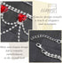 ELABEST Rhinestone Ankle Bracelets Heart Anklet Crystal Tassel Anklet 2pcs Layered Ankle Bracelets Boho High-heeled Tennis Foot Chain Wedding Jewe...