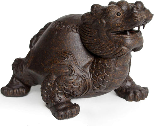 Chinese Dragon Turtle Tea Decoration Pet Zisha Clay Lucky Fengshui Home...