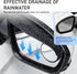 2 PCS Car Side Rearview Mirror Rain Eyebrow Blind Spot Mirror, Carbon Fiber Two-in-one Rain Reflective Protector, 360 Drgree Adjustable Reversingr...