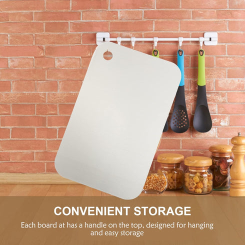 DOITOOL Cutting Boards for Kitchen, Stainless Steel Cutting Board Square Modern Chopping Block Fruit Cutting Block for Home Kitchen (9.44x5.9inch)...