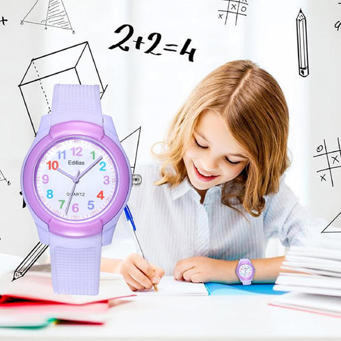 Edillas Kids Analog Watch for Girls Boys,Children Waterproof Learning Time Wrist Watch Easy to Read Time Wrist Watches for Kids Girls Boys...