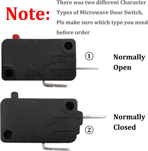 Microwave Oven Door Switch Replacement Part, 16A 125VAC, KW3AT-16 (Downward Compatible with KW3A-16), Normally Closed - 1Pc...