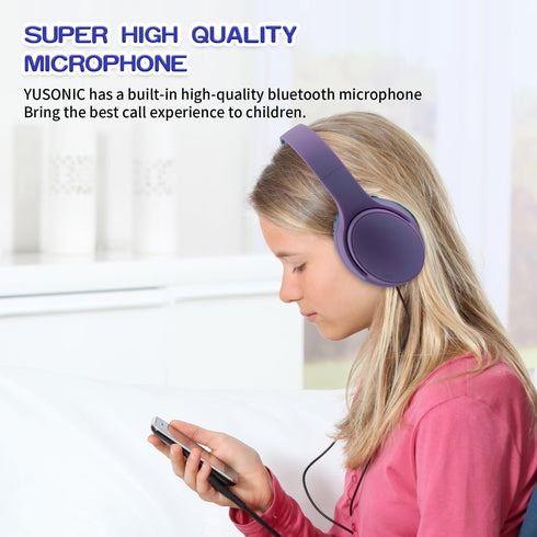 kids wireless Headphones, 15 hours play v5.0, bluetooth kids headphones 93db Volume Limited foldable with Built-in Mic for Cell Phones TV Tablet S...
