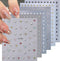 6 Sheets Star Nail Stickers 3D Star Nail Supplies Self Adhesive Black and White Star Nail Art Stickers Star Nail Design Laser Gold Flash Star Nail...