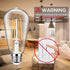 4-Pack Vintage LED Edison Bulbs 100W Equivalent 1400LM High Brightness 8W ST58 LED Filament Light Bulbs 3000K Warm White E26 Medium Base CRI90+ An...
