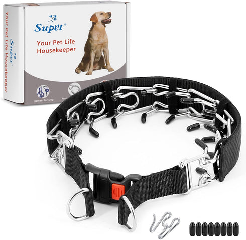 Supet Dog Training Collar for Small Medium Large Dogs with Quick Release Buckle, Adjustable No Pull Dog Collar with Nylon Cover...