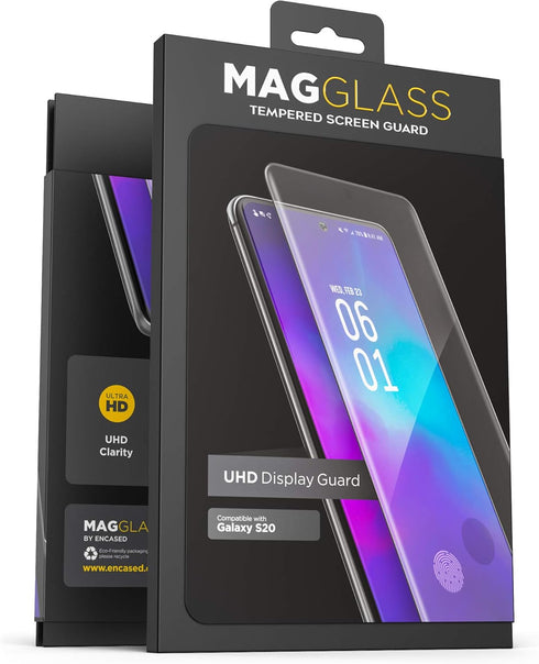 magglass Samsung Galaxy S20 Tempered Glass Screen Protector with In Screen Fingerprint Sensor - Anti Bubble UHD Clear Scratch Resistant Display Gu...