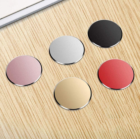 SALEX Replacement Rose Gold Metal Plates Set for Magnetic Car Phone Holders, Wall & Air Vent Mounts, Cases, Magnets. Kit of 2 Cute Pink Round Iron...