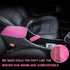 7PCS Set car Interior Aesthetic Accessories, Fluffy 15 inch Steering Wheel Cover, armrest pad, seat Belt Cover,Gear Shift Cover, Fit Girly car Acc...