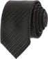 Black Tie Men Women Skinny Tie Slim Tie Stripe Tie with Hanky Waterproof Oilproof Tie-Black...