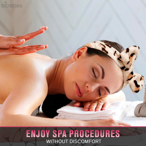 Spa Headband for Washing Face Skincare Headband - Cheetah Headband for Face Washing Makeup Headbands for Women Elastic Headbands - Makeup Hair Hea...