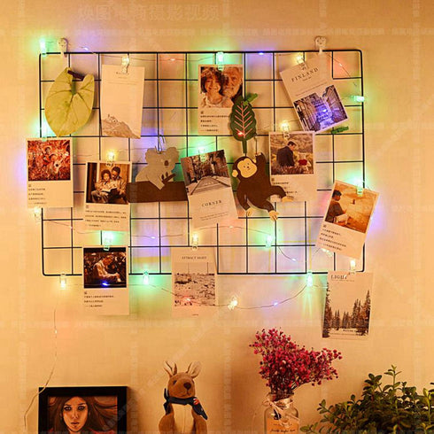 JMTGNSEP 50LED 20 Photo Clips String Fairy Lights Battery Powered Decoration for Living Bedroom Indoor Christmas Party Wedding for Photo Picture H...