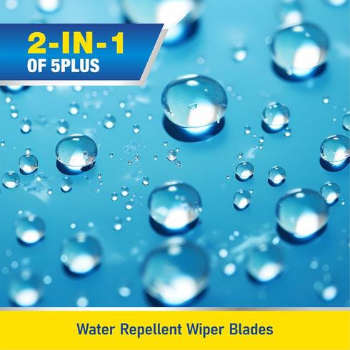 5 PLUS® Isolate 2-IN-1 Water Repellent Windshield Wiper Blades,26 and 22 inch Windshield Wiper Blades, OEM Quality Premium All-Season Wiper Blades...