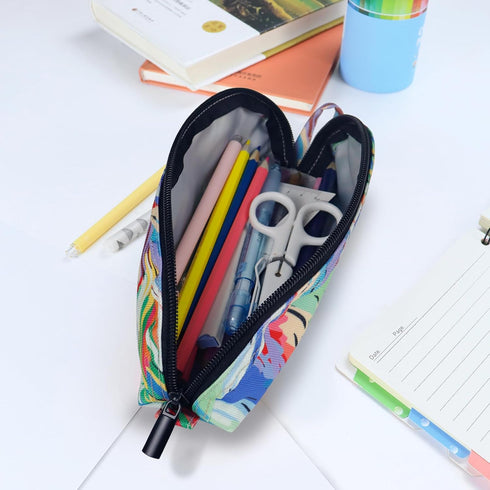 Gloppie Aesthetic Pencil Bag Simple Pencil Pouch Small Pencil Case Pen Storage Bag Pen Holder Office Stationery Back to School Supplies, Watercolo...